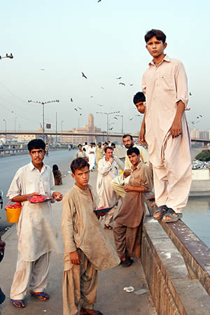 Karachi boys on Netty Jetty Bridge 